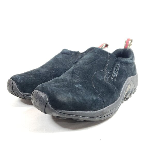 Merrell Mens Size 10 Wide Slip-On Shoes Black Suede Trail Hiking - Picture 1 of 9